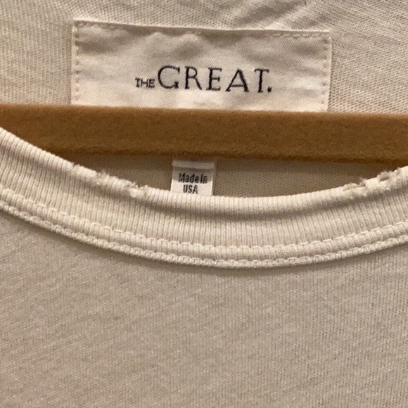 NWOT. The Great Ivory 100% Cotton raw edge A line loose fitting tank top. - Picture 3 of 5